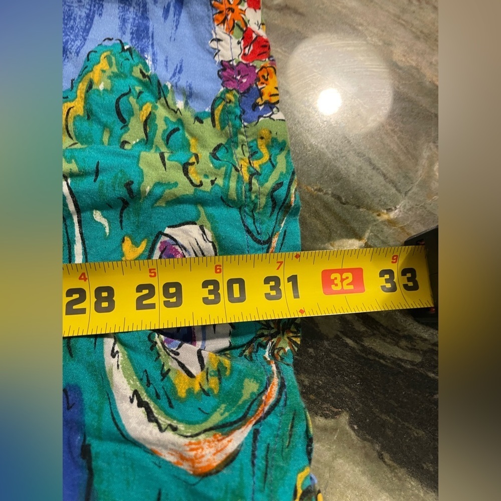 CAROLE LITTLE VINTAGE RAYON TANK DRESS IN BRIGHT TROPICAL  PRINT - Picture 5 of 5